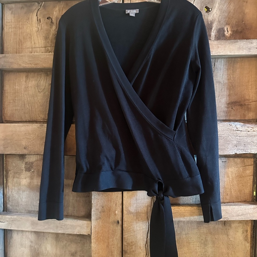Ann Taylor Black Knit Label Top